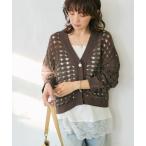 カーディガン 予約「夏まで使える」透かし編みカーディガン レディース