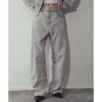 ワイドパンツ ジーンズ デニム デニムパンツ 「セットアップ対応」カラーデニム カーブパンツ レディース