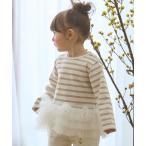 tシャツ 「リンク」ボーダーペプラム長袖Tシャツ キッズ 子供服 女の子