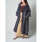 コート アウター リネンビッグロングコート レディース