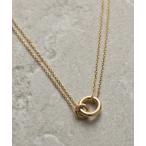 ネックレス 「DELI by」ダブルリングモチーフステンレスネックレス レディース