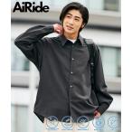 シャツ 限定展開 AiRide/エアライド リラックスフィット レギュラーカラーL/Sシャツ/ポケッタブル/吸水速乾/UVカット メンズ
