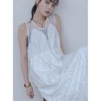 ワンピース エンブロイダリー パネルレースワンピース