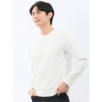 tシャツ 「インナー ロンT」タカキュー 綿天竺 メッセージロゴ クルーネック長袖Tシャツ メンズ