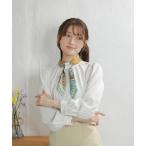 ブラウス シャツ スカーフ付きアレンジリボンブラウス レディース