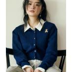 カーディガン 「POLO BCS」ミニケーブルノーカラーカーディガン レディース