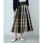 ショッピングラップ スカート ＩＥＤＩＴ　ラップ風デザインですっきり着られる　撥水素材のチェック柄スカート