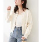 カーディガン プチパール釦カーディガン レディース