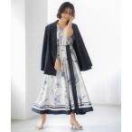 ワンピース スカーフプリントワンピース