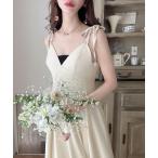 「Meiru」 キャミソールワンピース MEDIUM アイボリー レディース