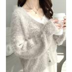 「mily bilet」 ニットカーディガン MEDIUM アイボリー レディース