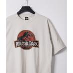 tシャツ 「15」「JURASSIC PARK/ジュラシックパーク」アイコンプリント ユーズドライク半袖Tシャツ メンズ レディース