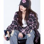 ショッピングネルシャツ 「DIAVEL」 長袖ネルシャツ M ピンク レディース