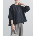 ブラウス シャツ タックフレアペプラムブラウス レディース