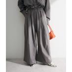 パンツ ウエストフリルワイドコクーンパン