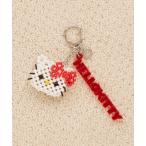  брелок для ключа [HELLO KITTY] лицо бисер ключ очарование 641552