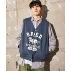 ショッピング綿100 ベスト ジレ カレッジロゴリバーシブルベスト メンズ