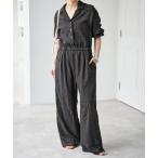 サロペット オーバーオール オープンカラーレースジャンプスーツ レディース