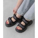 サンダル ハンズフリー 厚底 スポーツサンダル レディース