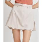 スカート 「セットアップ可能」アイシーカラーショートパンツレイヤードフレアミニスカート