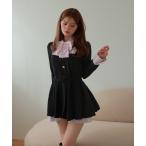 ワンピース front ribbon risa mini dress/フロントリボンリサミニドレス