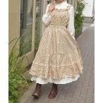 ワンピース フリル×コットンレースワンピース