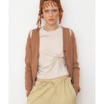 カーディガン Ribbon Tie Dry-touch Cardigan レディース