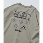 tシャツ 限定展開 POLeR×FREAK'S STORE/ポーラー  別注 ビッグシルエット マルチロゴデザイン バックプリント Tシャツ