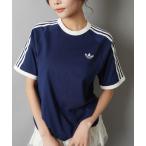 tシャツ 「adidas/アディダス」スリーストライプス半袖Tシャツ/全4色/2サイズ展開 レディース