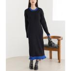 「LAVEANGE」 ニットワンピース F ブラック レディース