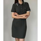 「Louere」 半袖ワンピース LARGE チャコール レディース