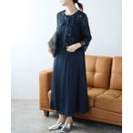 「＆HALF」 ドッキングワンピース 11 ネイビー レディース