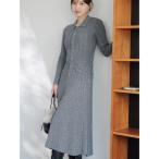 「SNIDEL」 ニットワンピース ONE SIZE グレー レディース