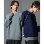 [FREAK'S STORE] длинный рукав вязаный LARGE серый мужской 