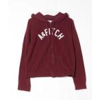 ショッピングAbercrombie 「Abercrombie&Fitch」 ジップアップパーカー M レッド レディース