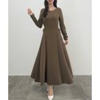 「CENEA」 長袖ワンピース SMALL ダークベージュ レディース
