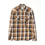 ショッピングdiesel 「DIESEL」 チェック柄長袖シャツ M ベージュ メンズ