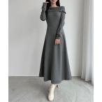 「CENEA」 ニットワンピース LARGE チャコール レディース