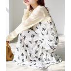 ワンピース 「WEB先行/2サイズ展開/低身長サイズ」ドットフラワーキャミワンピース