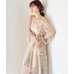 ワンピース 「WEB先行」プリントレースワンピース