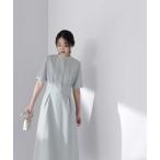 「NATURAL BEAUTY BASIC」 半袖ワンピース MEDIUM ブルー レディース
