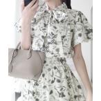 「mily bilet」 半袖ワンピース LARGE グレー レディース