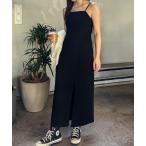 「junoah」 キャミソールワンピース X-LARGE ブラック レディース