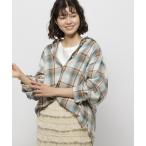 ショッピングネルシャツ 「niko and...」 長袖ネルシャツ MEDIUM ブラウン レディース