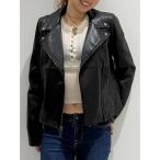 「GAP」 ライダースジャケット L ブラック レディース