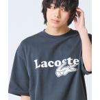 tシャツ 「オンライン限定」LACOSTE オーバーサイズ ロゴプリント 鹿の子地Tシャツ メンズ レディース