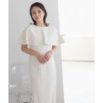 ワンピース ケープ付 2WAY ツイードワンピース