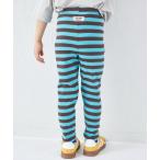 レギンス スパッツ ユニセックス ネームタグ付き ボーダーリブレギンス キッズ 子供 男の子 女の子