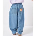 パンツ ユニセックス ネームタグ付き カーブデニムパンツ キッズ 子供服 男の子 女の子