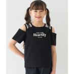 tシャツ キッズ　ハートバックル肩あきトップス キッズ 子供服 女の子